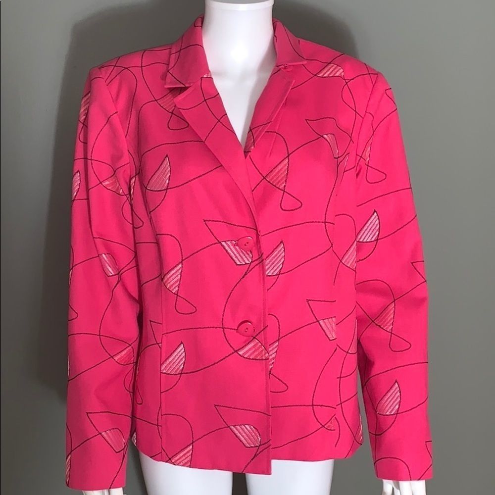 Requirements Womans Vintage Pink Blazer SZ.16
